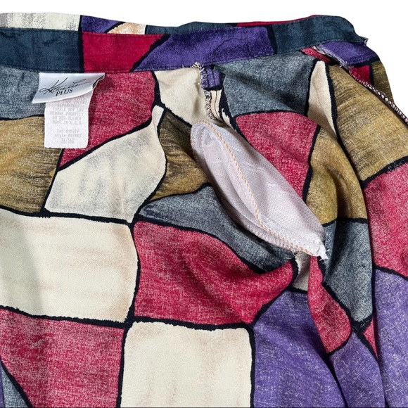 Kathie Lee vintage size 36/16M bright short sleeve button down collar curved hem - Picture 5 of 11